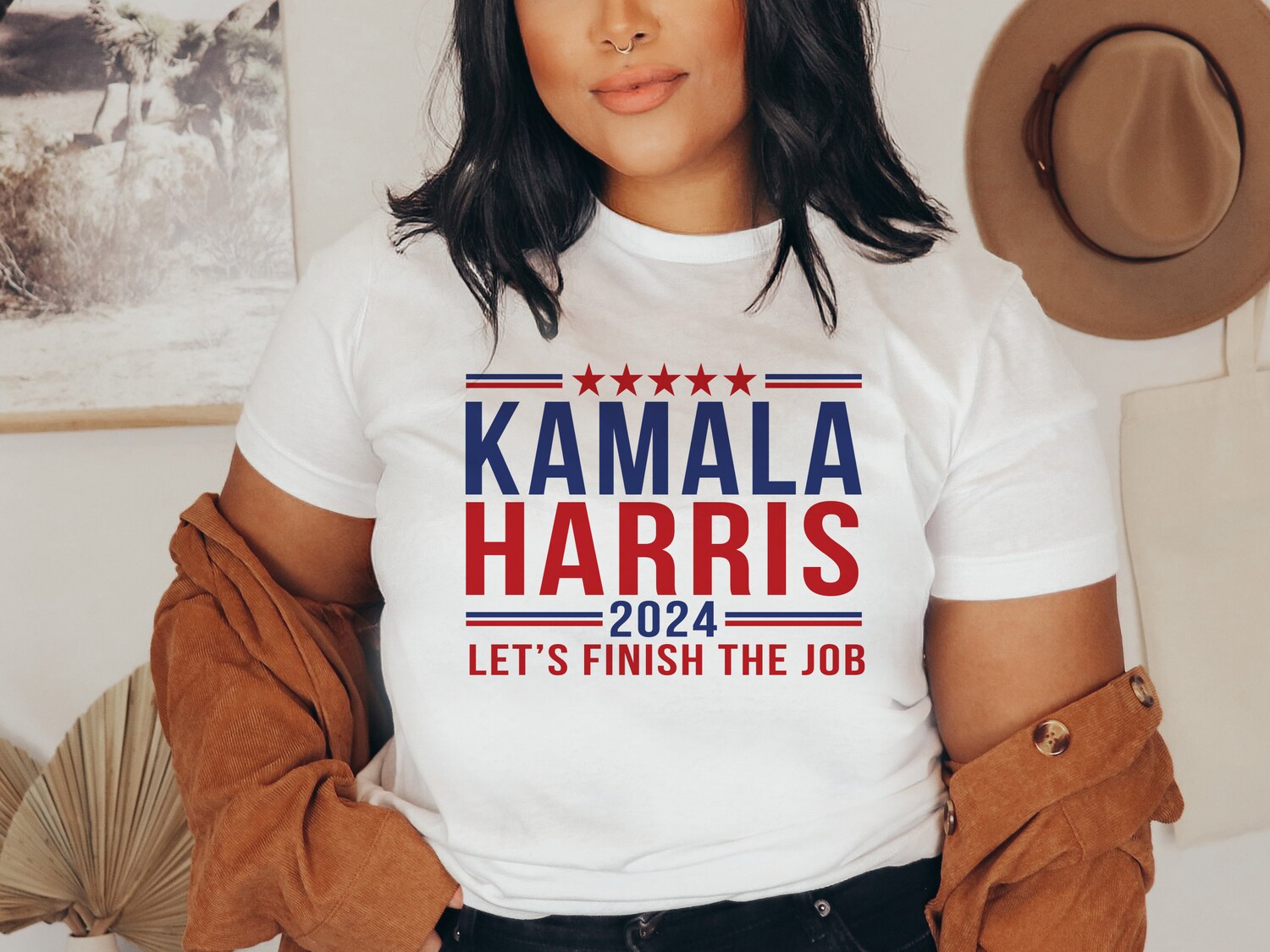 Kamala Harris 2024 Shirt Madam President Tee Kamala Rally T-shirt Democrat Gifts Biden image 3