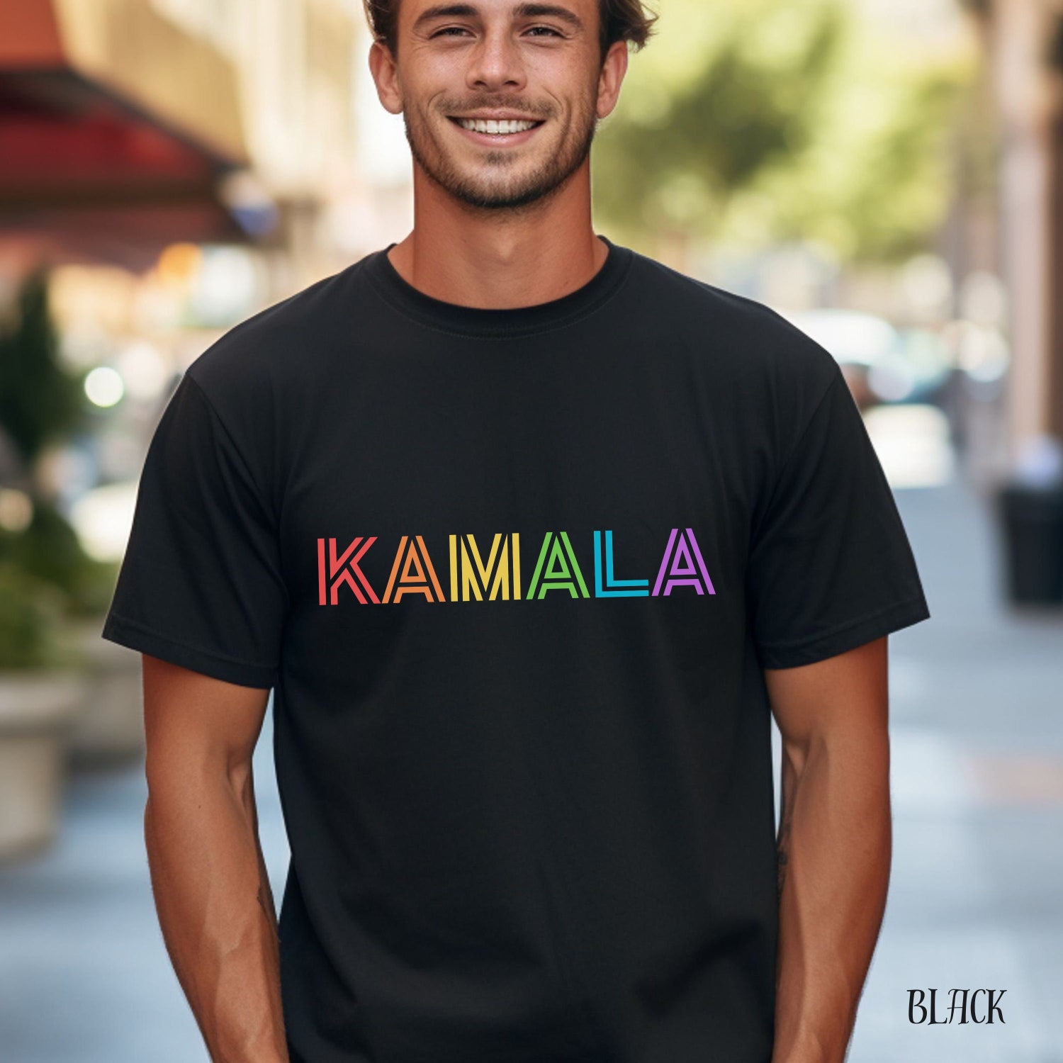 Kamala Harris 2024 Election Shirt Reproductive Rights Rainbow Letters Vote Kamala Tshirt image 2