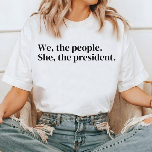 Kamala Harris 2024 President Shirt Democrat Vote Blue Feminist Merch Kamala for President Tee image 0