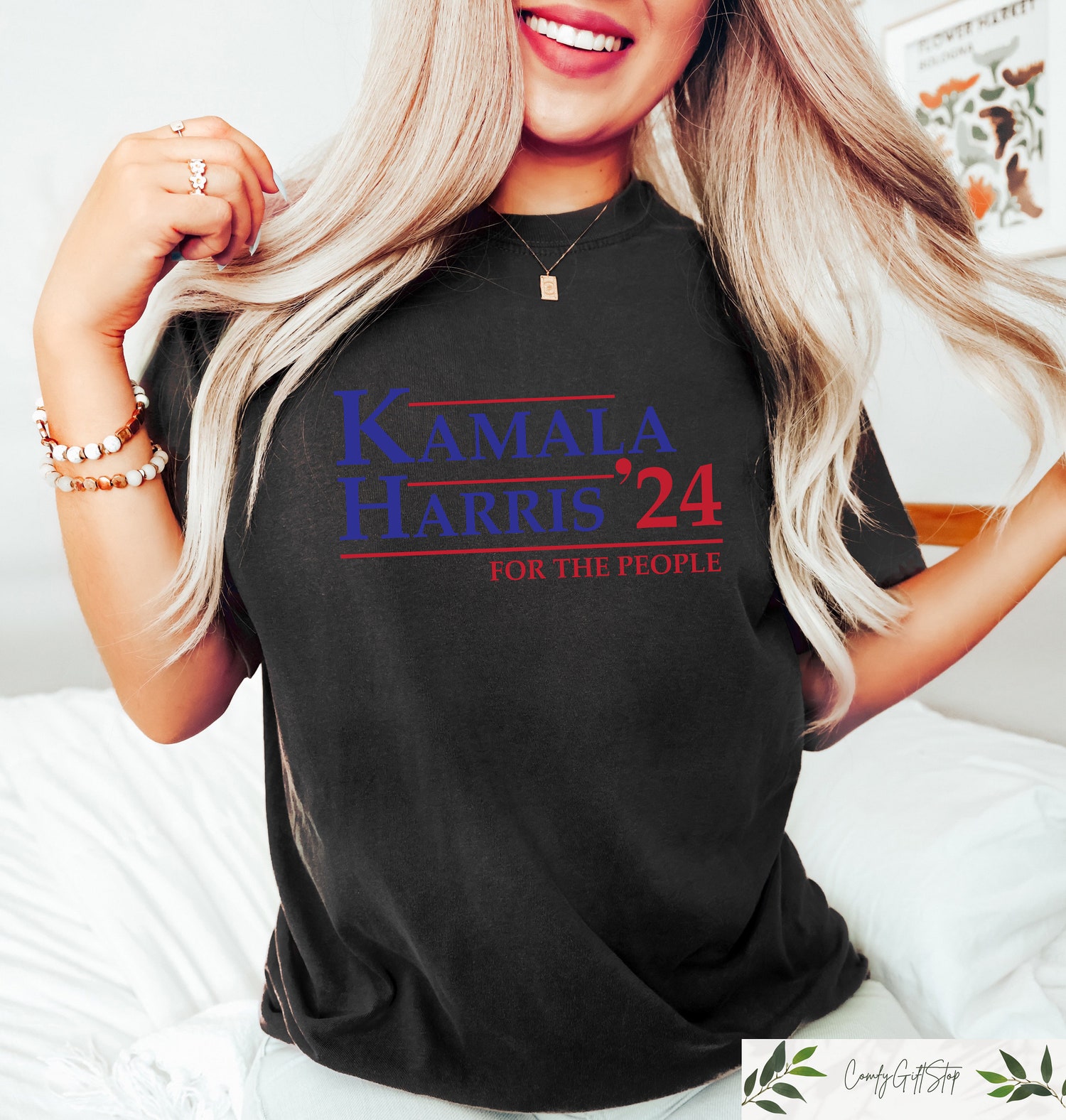 Kamala Harris 2024 For The People Shirt Madam President Presidential Election Gift image 2