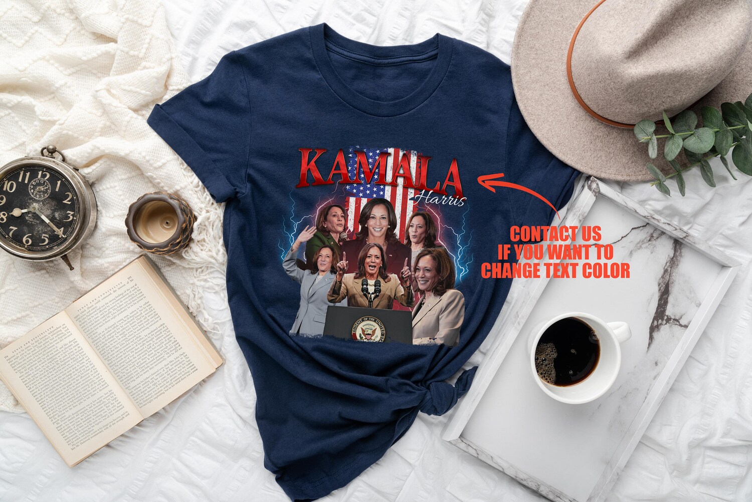 Kamala Harris 2024 Shirt Retro 90s Vintage Kamala Rally Photo T-Shirt Election 2024 Tee image 3