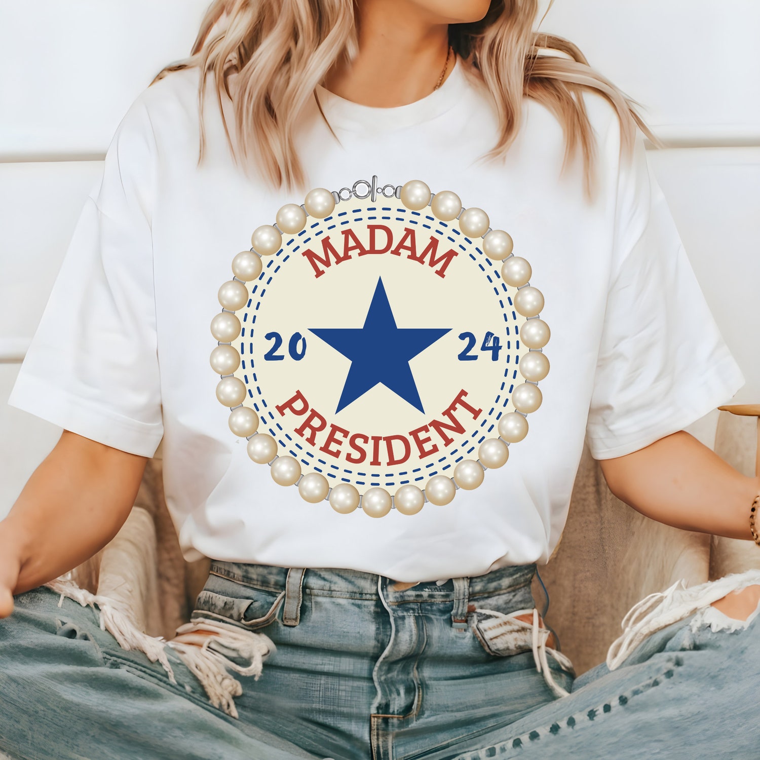 Kamala Harris Shirt Madam President 2024 Feminist T-Shirt Kamala for President Merch image 1