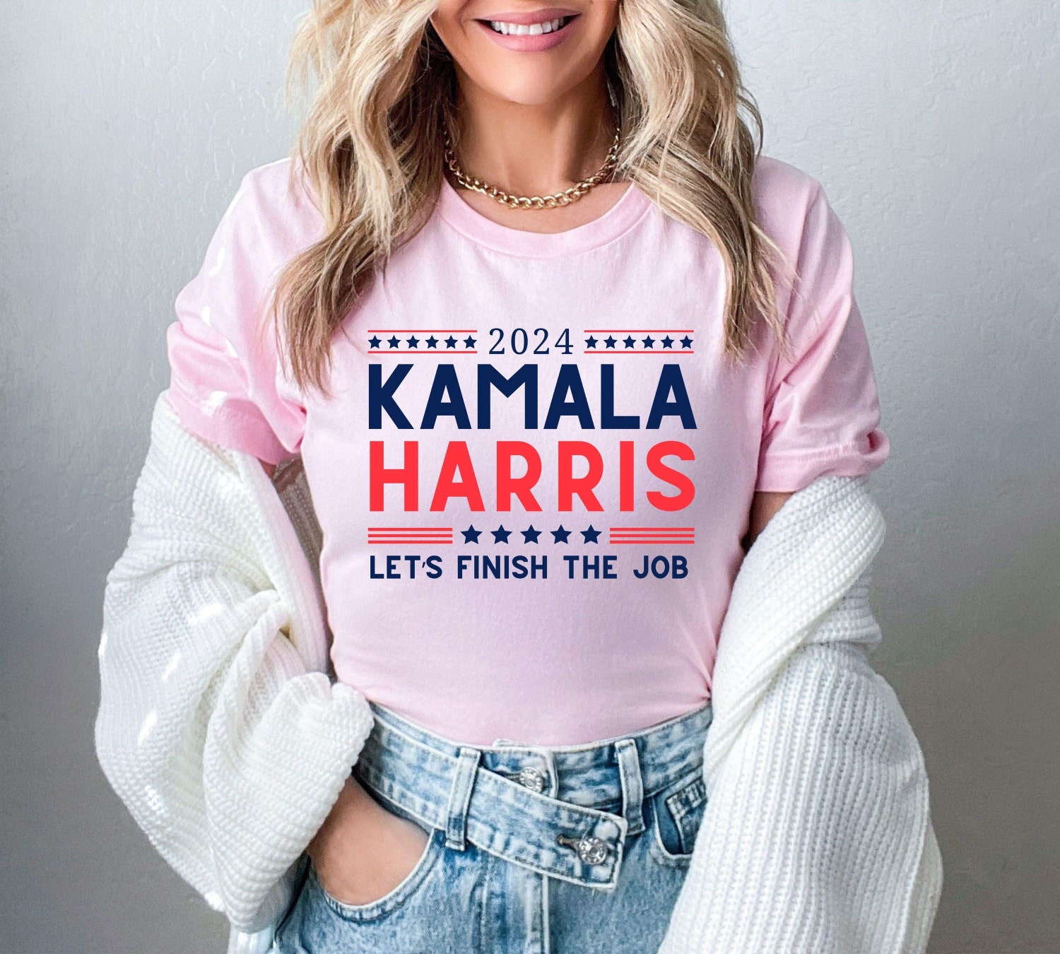 2024 Kamala Harris Let's Finish The Job T-Shirt President Kamala Harris 2024 Madam President Tee image 0