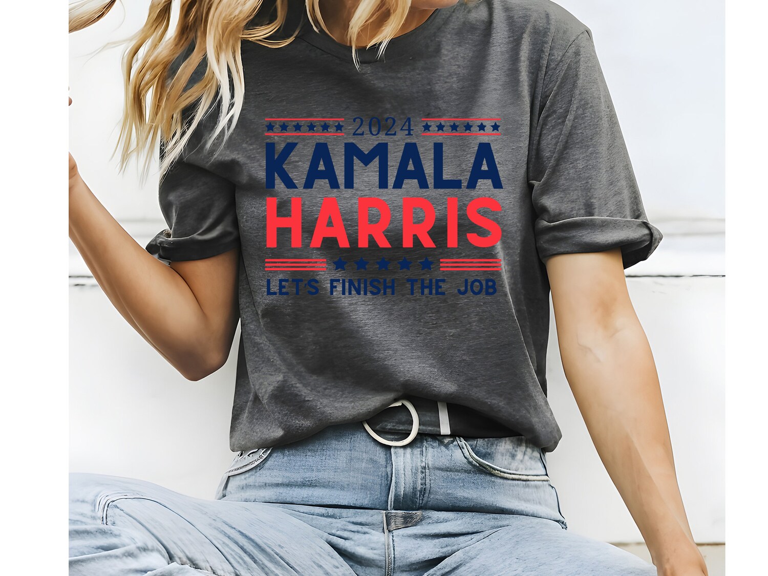 2024 Kamala Harris Let's Finish The Job Shirt Presidential Election Kamala Harris 2024 image 5