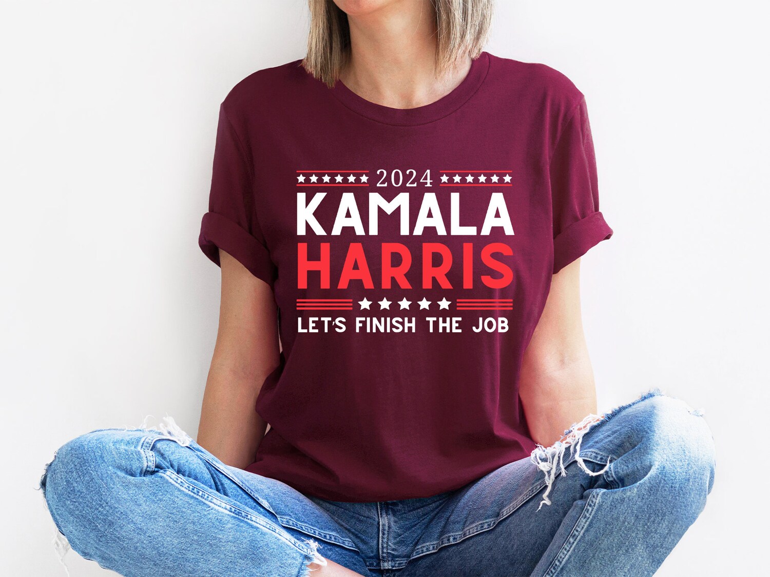 2024 Kamala Harris Let's Finish The Job Shirt Presidential Election Kamala Harris 2024 image 3