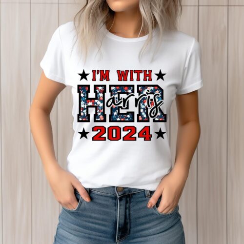 Kamala Harris 2024 Election Shirt I'm With Her Patriotic image 0