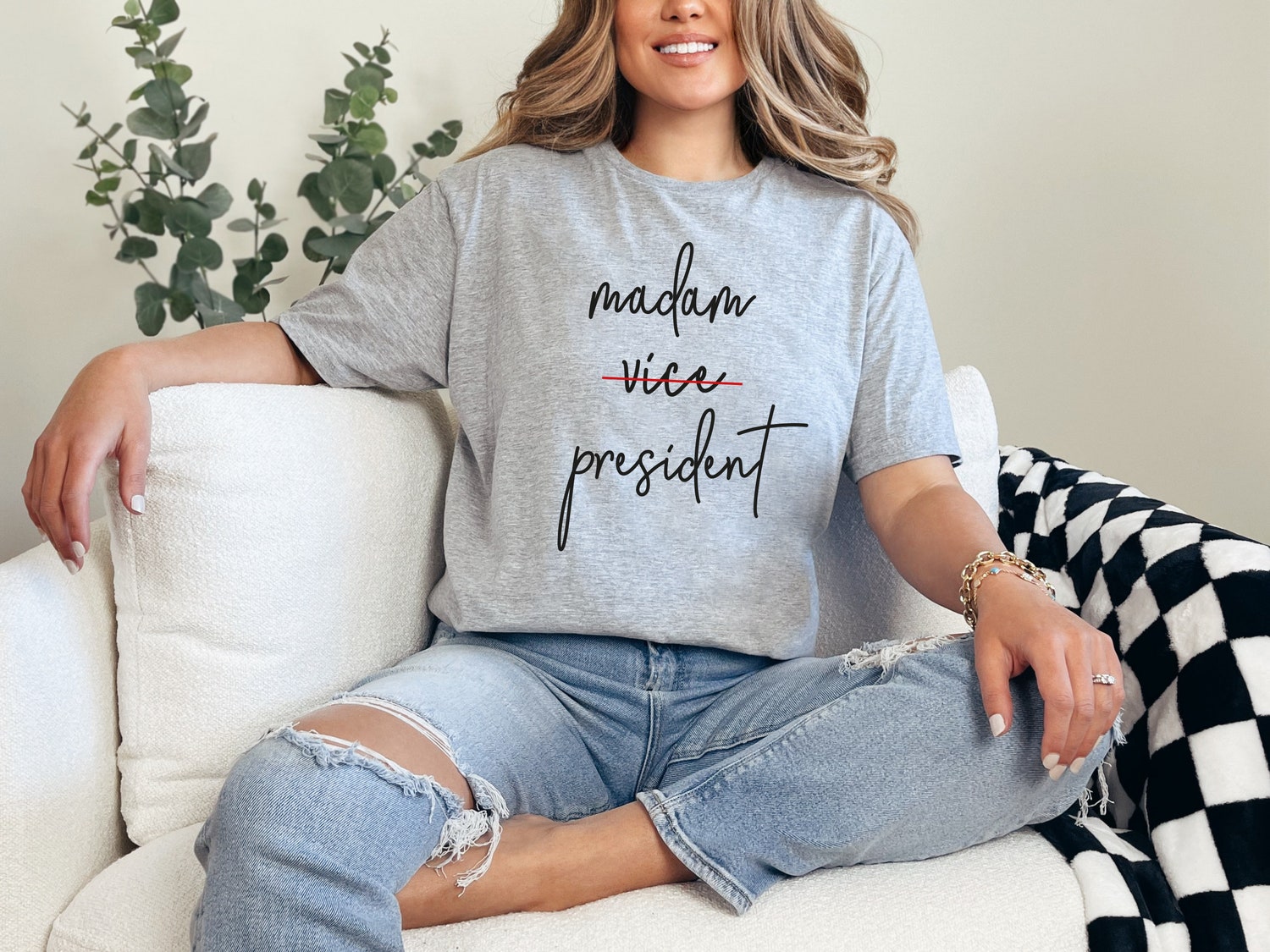 Kamala Harris 2024 Election T-Shirt Madam President Democrat Rally Tee image 4