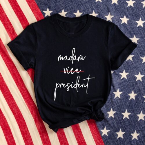 Kamala Harris 2024 Election T-Shirt Madam President Democrat Rally Tee image 0