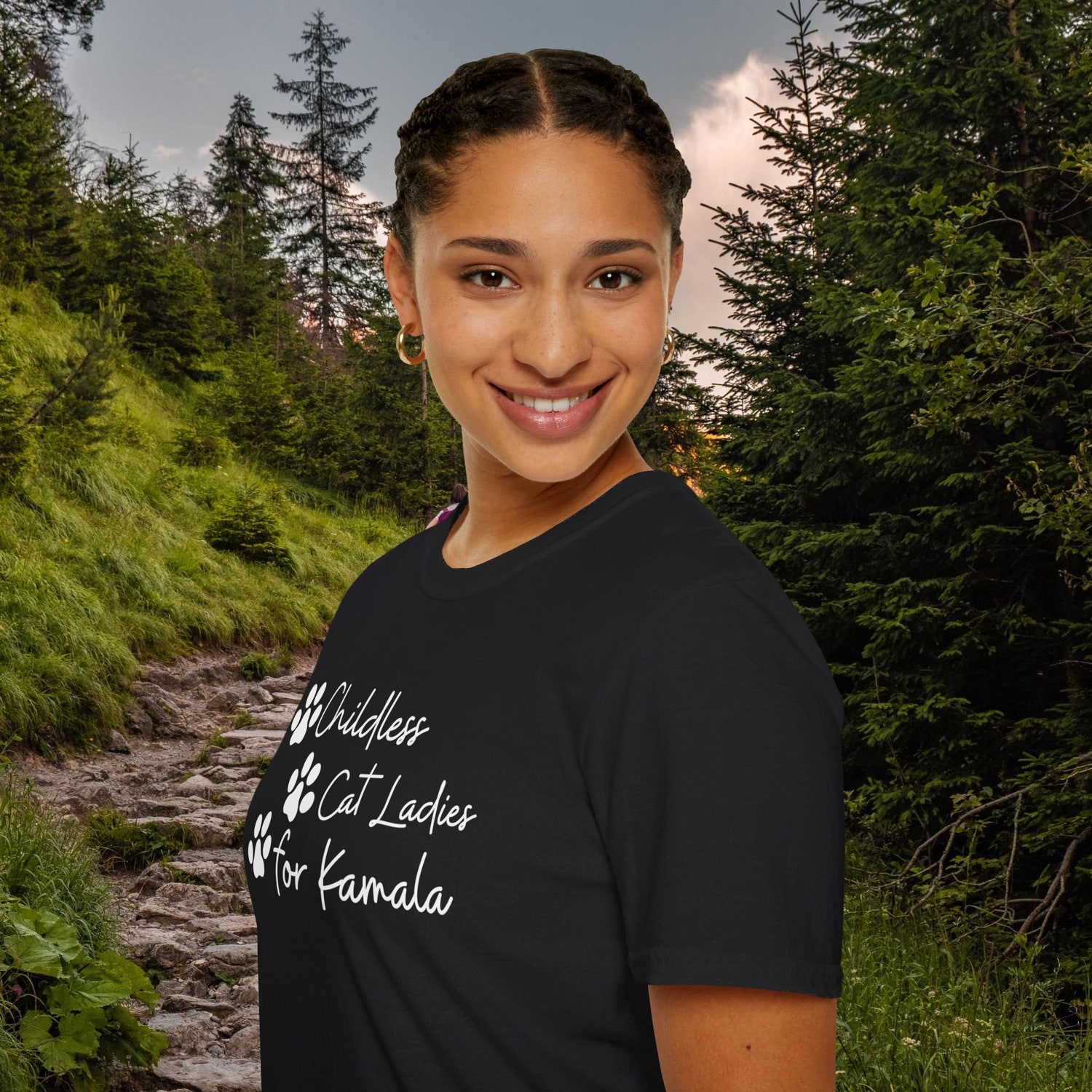 Kamala Harris Shirt for Cat Lovers Pro Kamala 2024 Women's Rights Activist Tee image 5