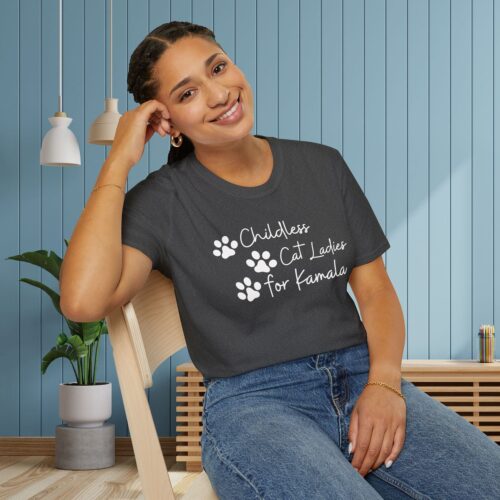 Kamala Harris Shirt for Cat Lovers Pro Kamala 2024 Women's Rights Activist Tee image 0