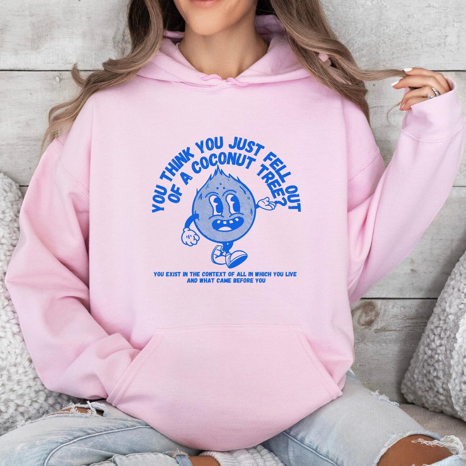 Kamala Harris Sweatshirt You Think You Fell Out Of A Coconut Tree Funny 2024 Campaign Apparel image 1