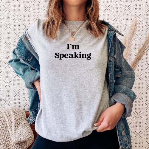 Kamala Harris 2024 I'm Speaking Shirt - Democrat Feminist Political T-Shirt for Women image 0