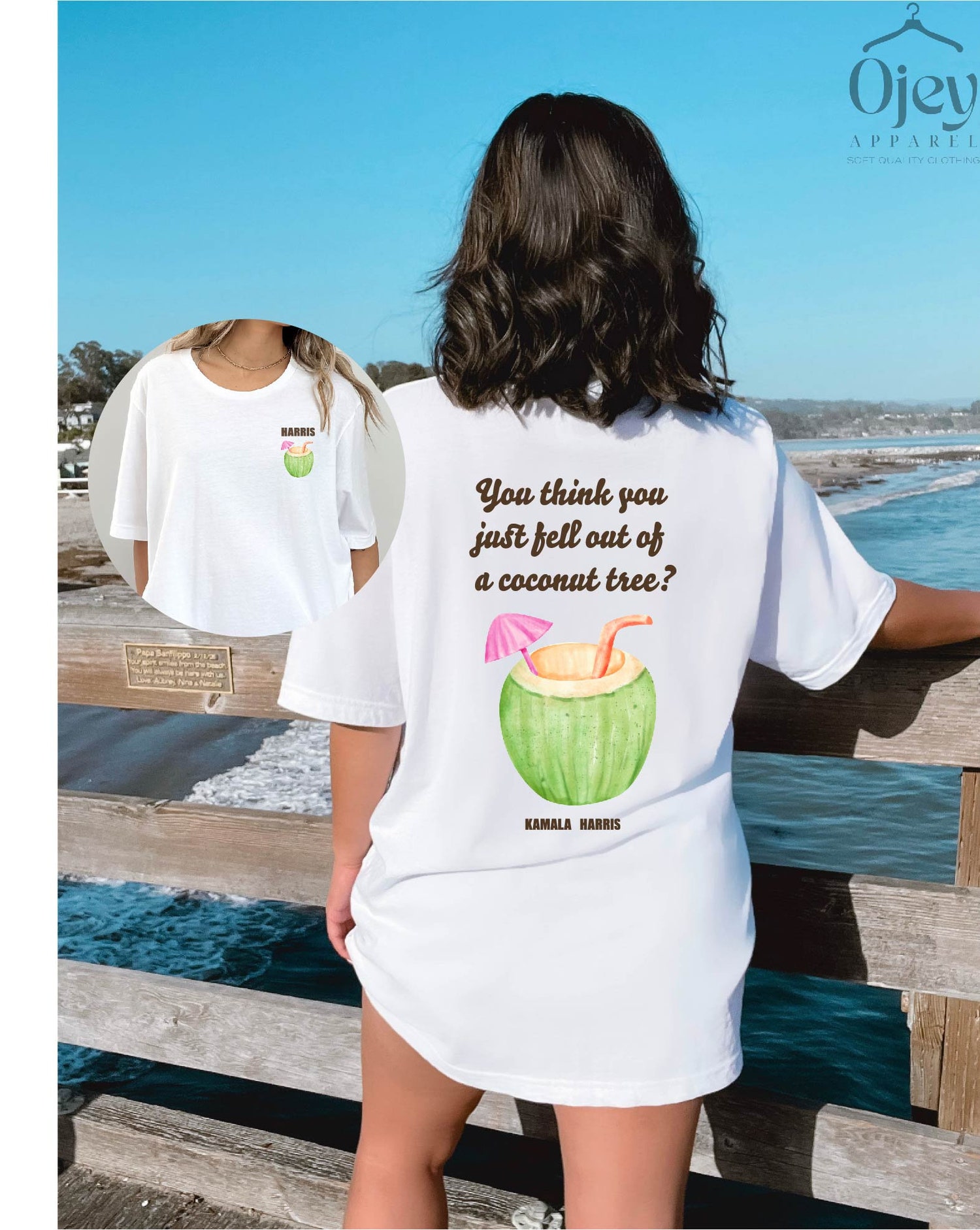 Kamala Harris 2024 Shirt You Think You Just Fell Out Of A Coconut Tree Democrat T-Shirt image 3