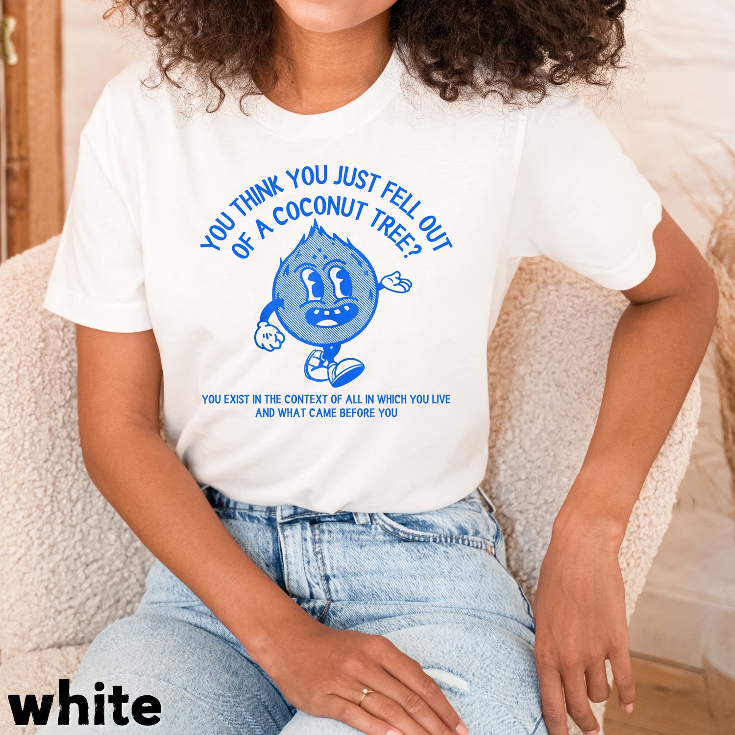 Kamala Harris 2024 T-Shirt Democrat Vote Blue Coconut Tree Quote Shirt Madam President image 2