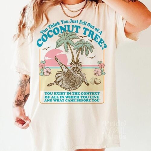 Kamala Harris Coconut Tree Meme Shirt Democratic Humor Tee Political Graphic Shirt image 0