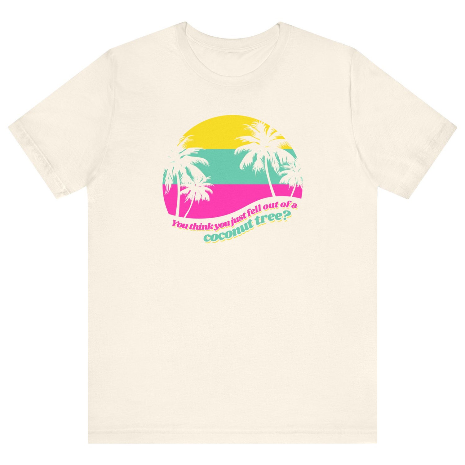 Retro Sunset Kamala Harris Unisex Shirt Funny Coconut Tree Quote Graphic Tee image 1