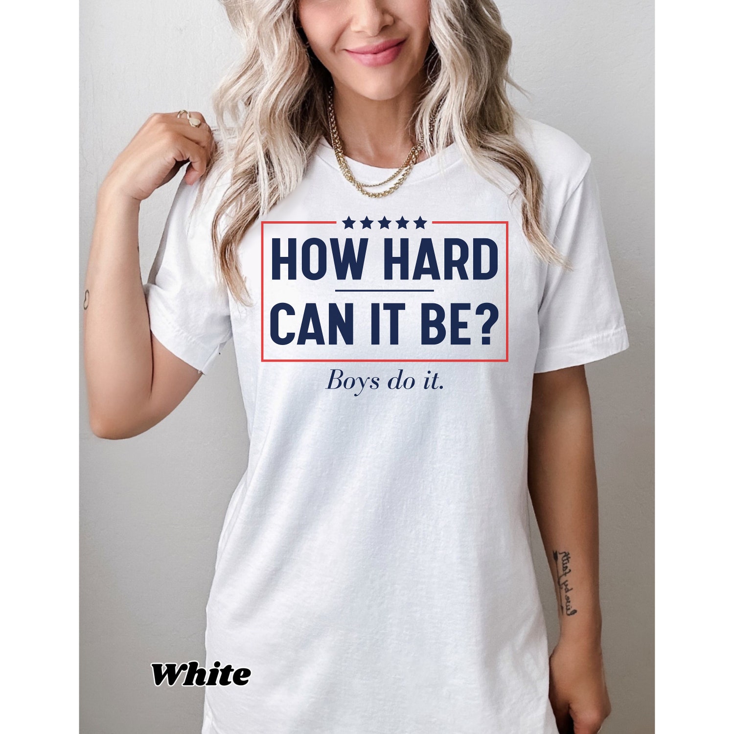 Kamala Harris 2024 T-shirt How Hard Can It Be President Election Tee Kamala Harris Shirt image 4