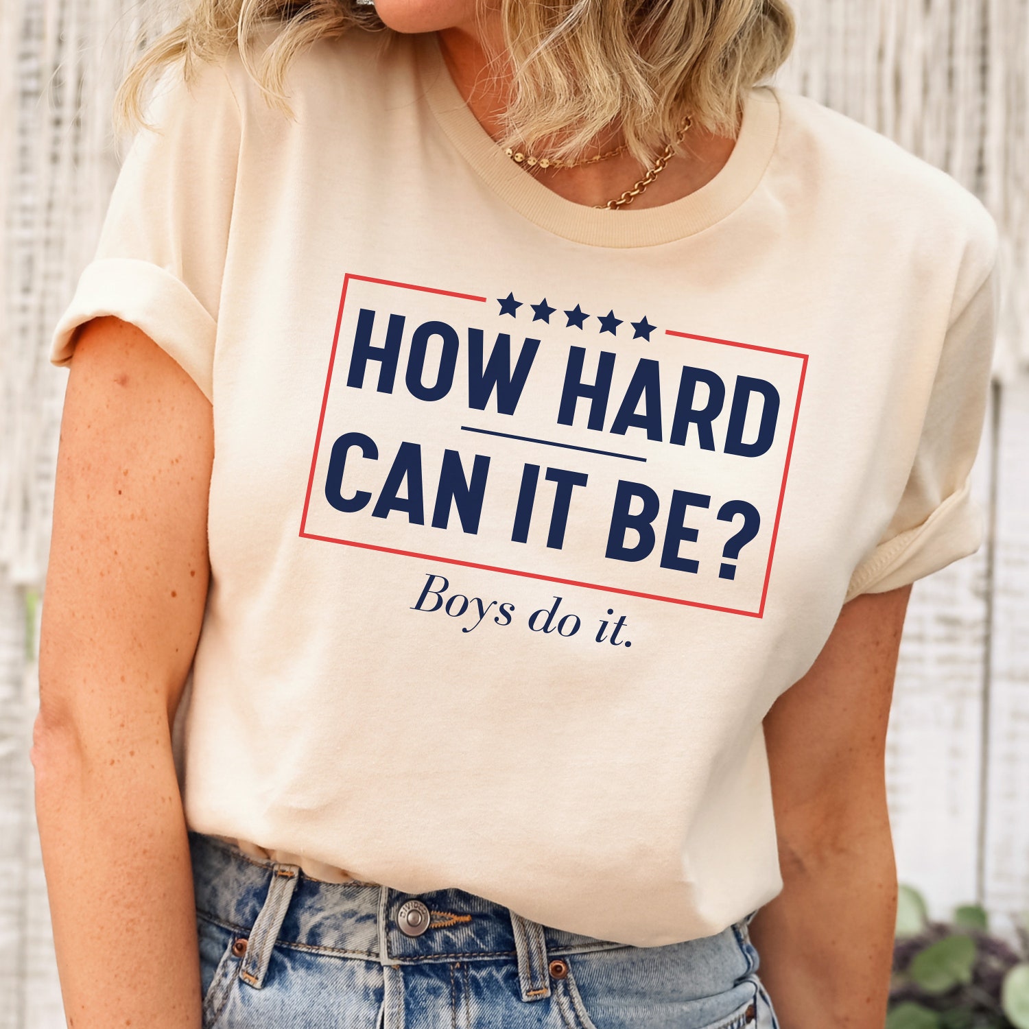 Kamala Harris 2024 T-shirt How Hard Can It Be President Election Tee Kamala Harris Shirt image 3