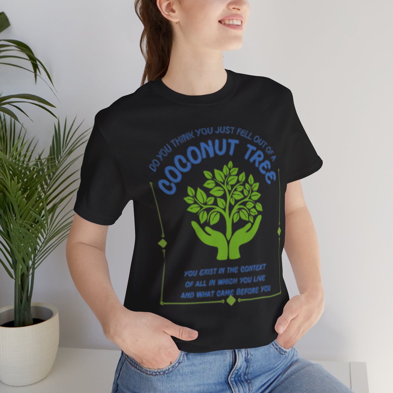 Kamala Harris Coconut Tree Meme T-Shirt | Social Democrat 2024 | Roevember Shirt image 1