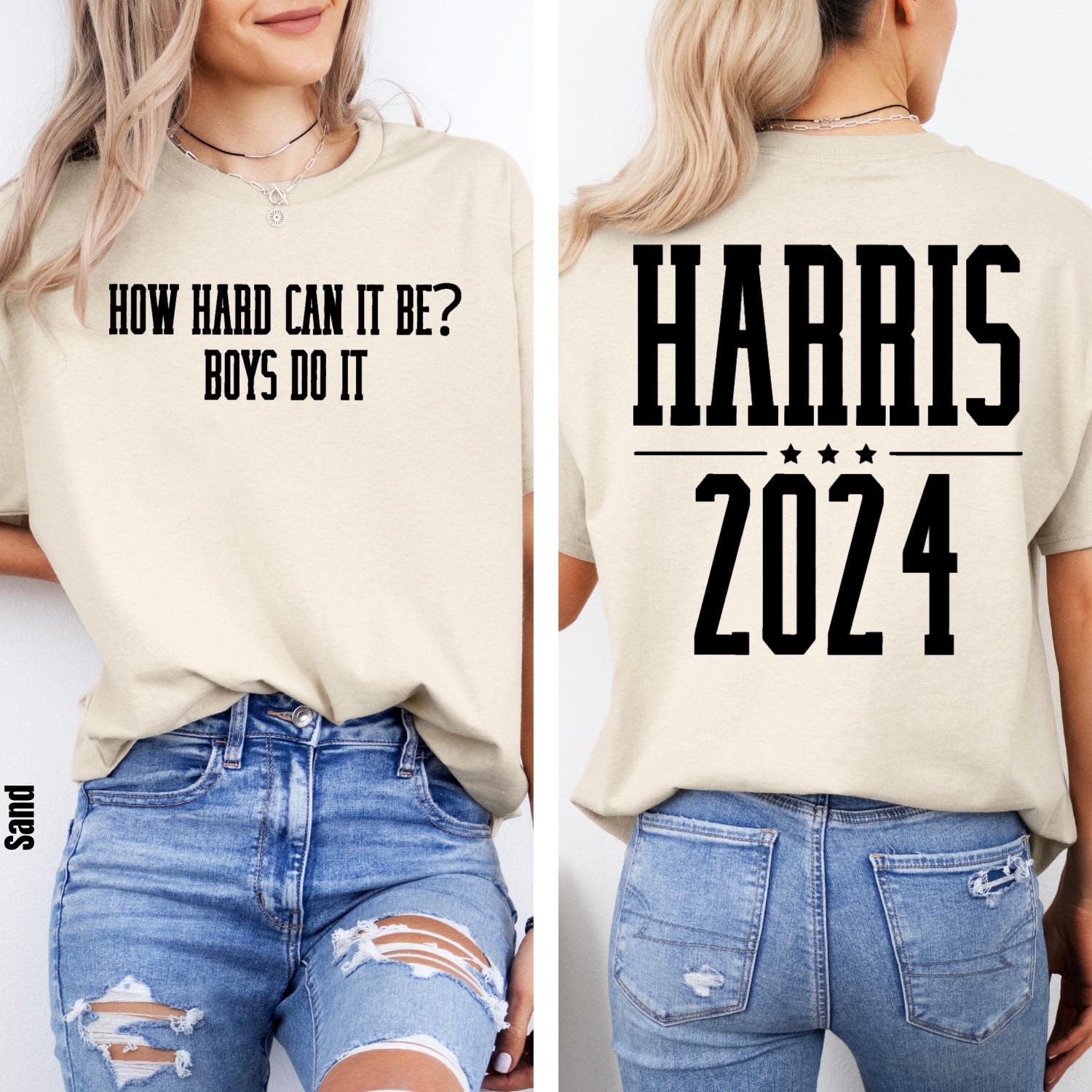 Kamala Harris 2024 Election Shirt Feminist Vote Blue Tee Boys Do It Shirt Political Apparel image 1