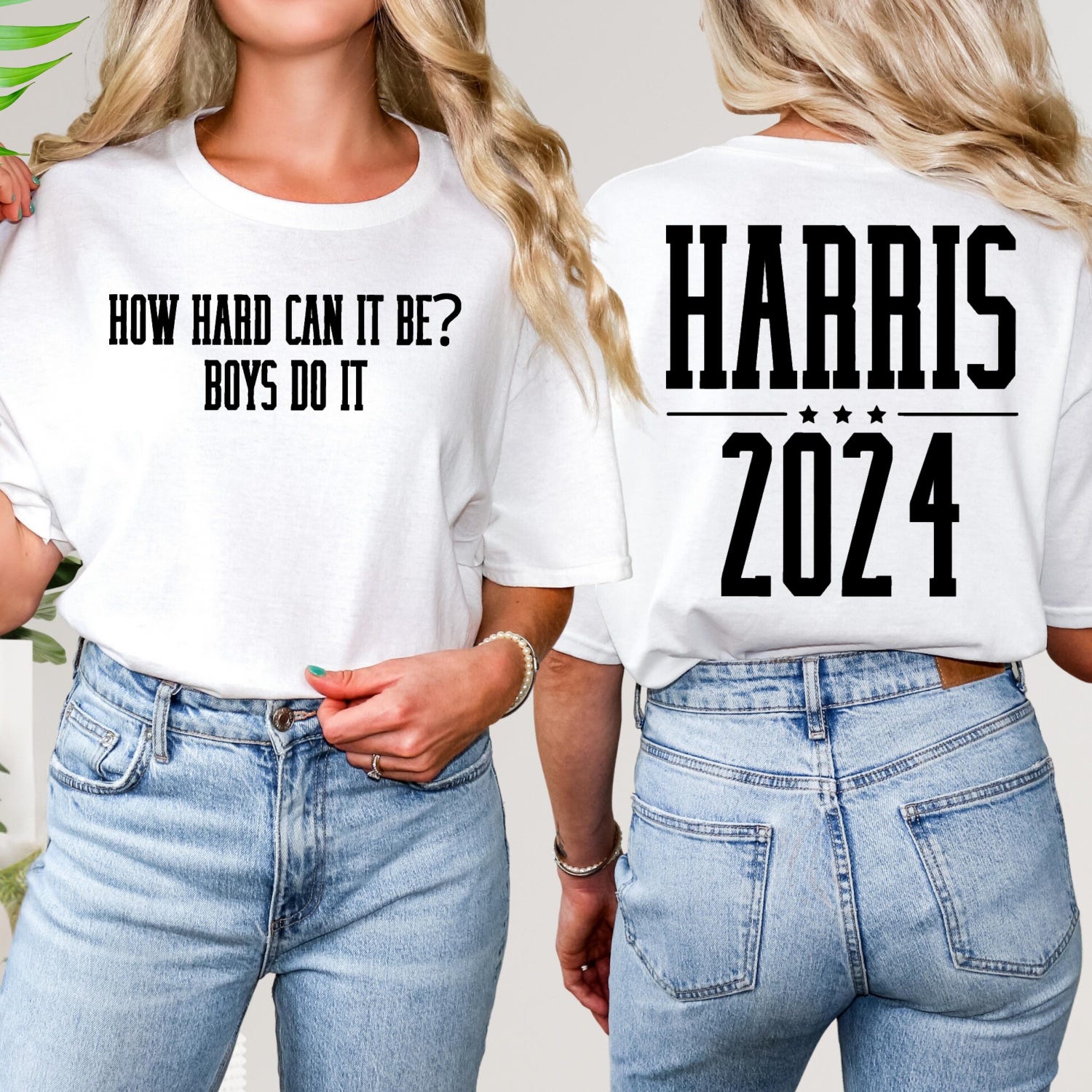 Kamala Harris 2024 Election Shirt Feminist Vote Blue Tee Boys Do It Shirt Political Apparel image 7