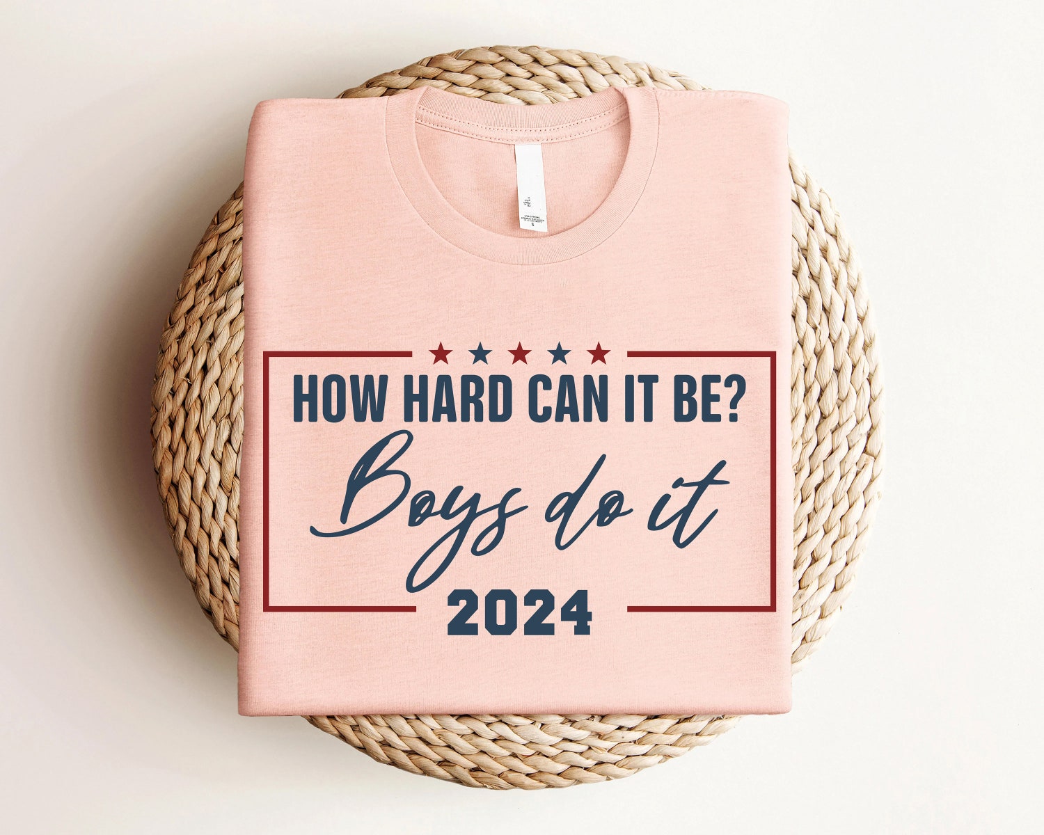 Kamala Harris 2024 Shirt How Hard Can It Be Boys Do It Feminist Vote for Women Tee image 4