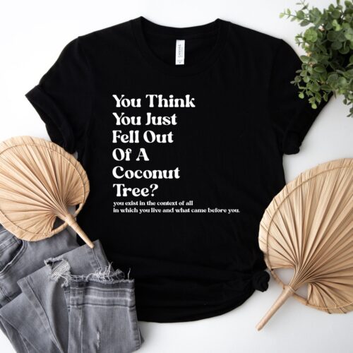 Kamala Harris Meme T-Shirt Fall Out of Coconut Tree Social Democrat Roevember 2024 Tee image 0