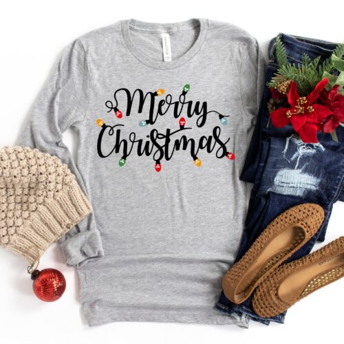 Christmas Lights Shirt Merry Christmas Family Matching image 0