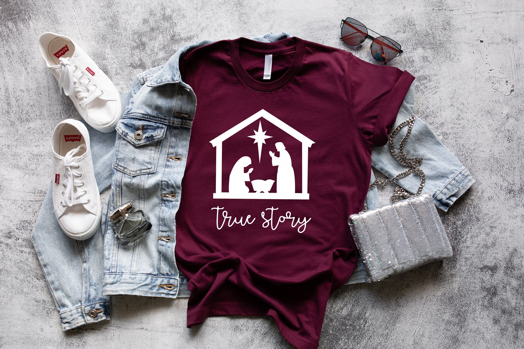 True Story Christmas Nativity Shirt Jesus Shirt image 1