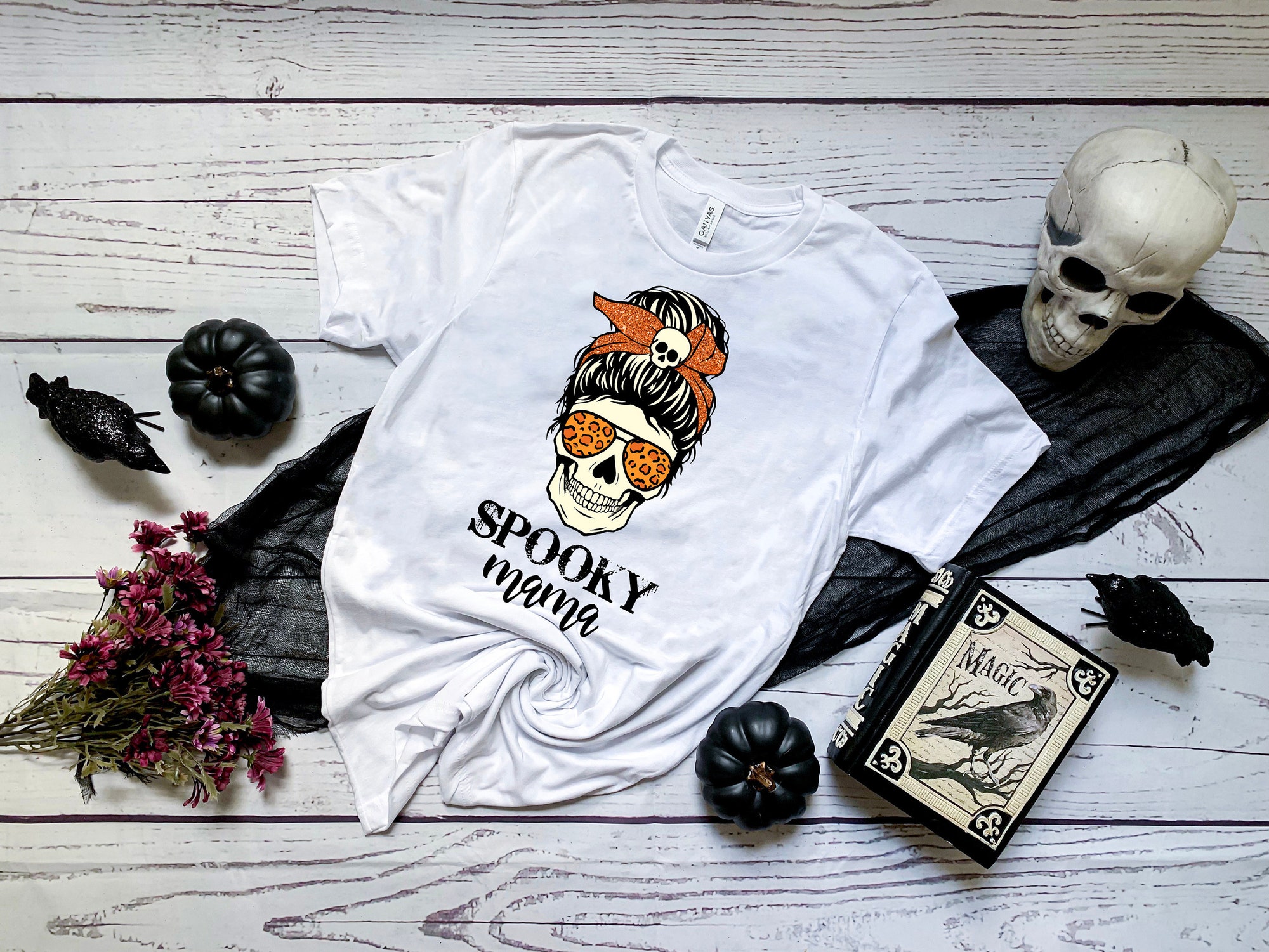 Spooky Mama Halloween Horror Shirt image 0