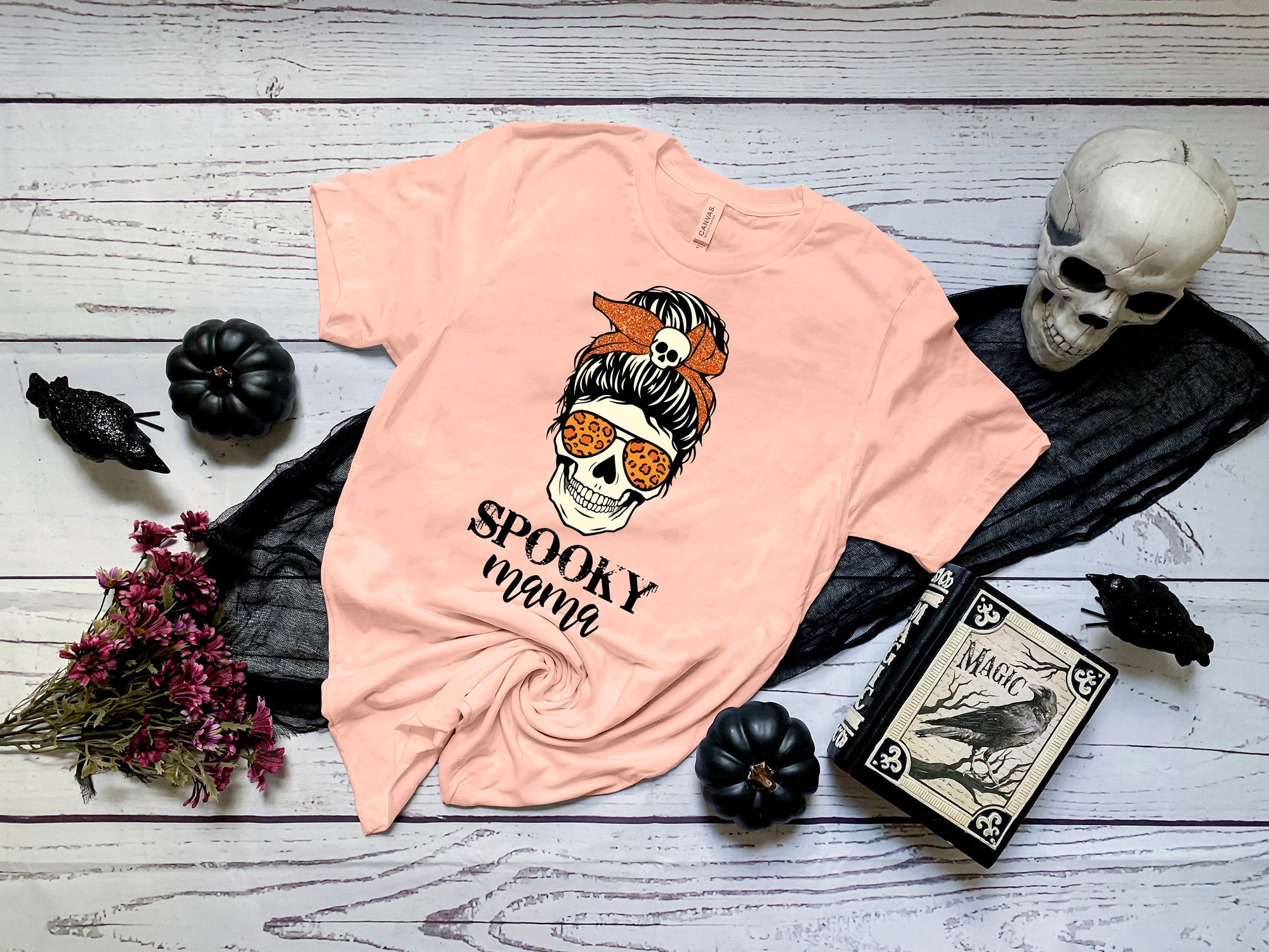 Spooky Mama Halloween Horror Shirt image 2