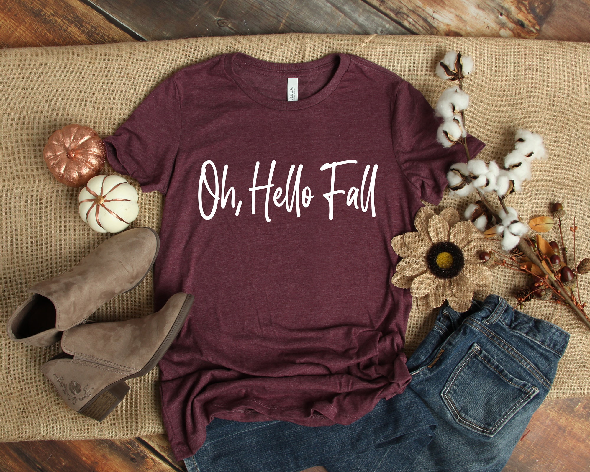 Hello Fall Shirt: Hello Pumpkin Gobble Wobble Thanksgiving image 1