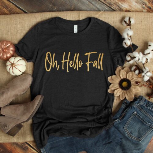 Hello Fall Shirt: Hello Pumpkin Gobble Wobble Thanksgiving image 0