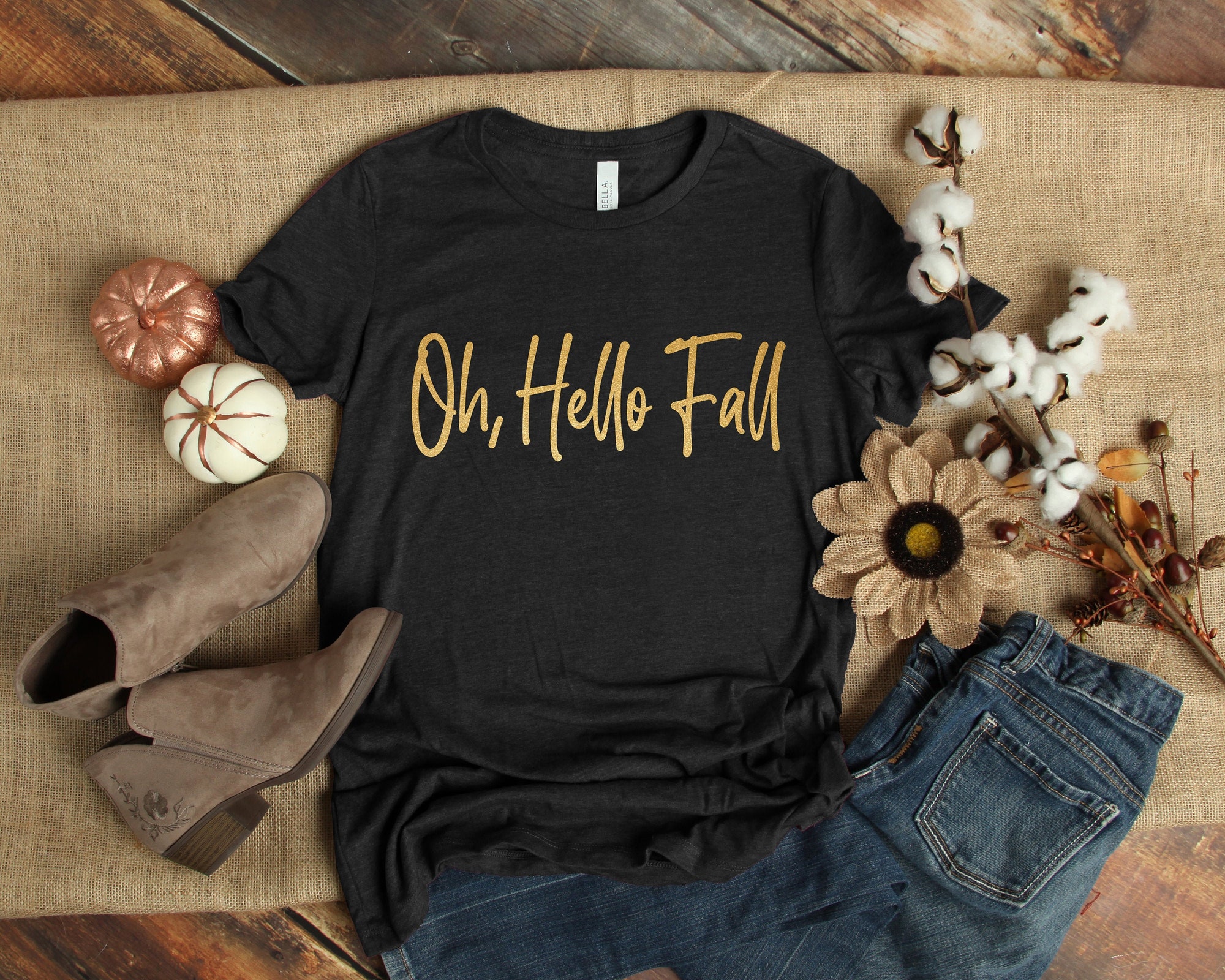 Hello Fall Shirt: Hello Pumpkin Gobble Wobble Thanksgiving image 0