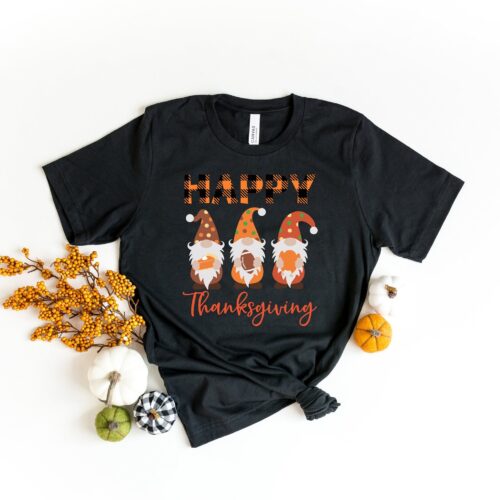 Happy Thanksgiving Gnomes Shirt, Fall, Happy Fall Y'All, Thankful Grateful Blessed Shirt,Thanksgiving Shirt,Buffalo Plaid Thanksgiving Shirt image 0