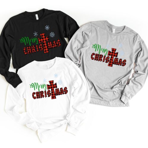 MERRY Christmas JESUS Shirt | Holiday Family Matching Tee image 0