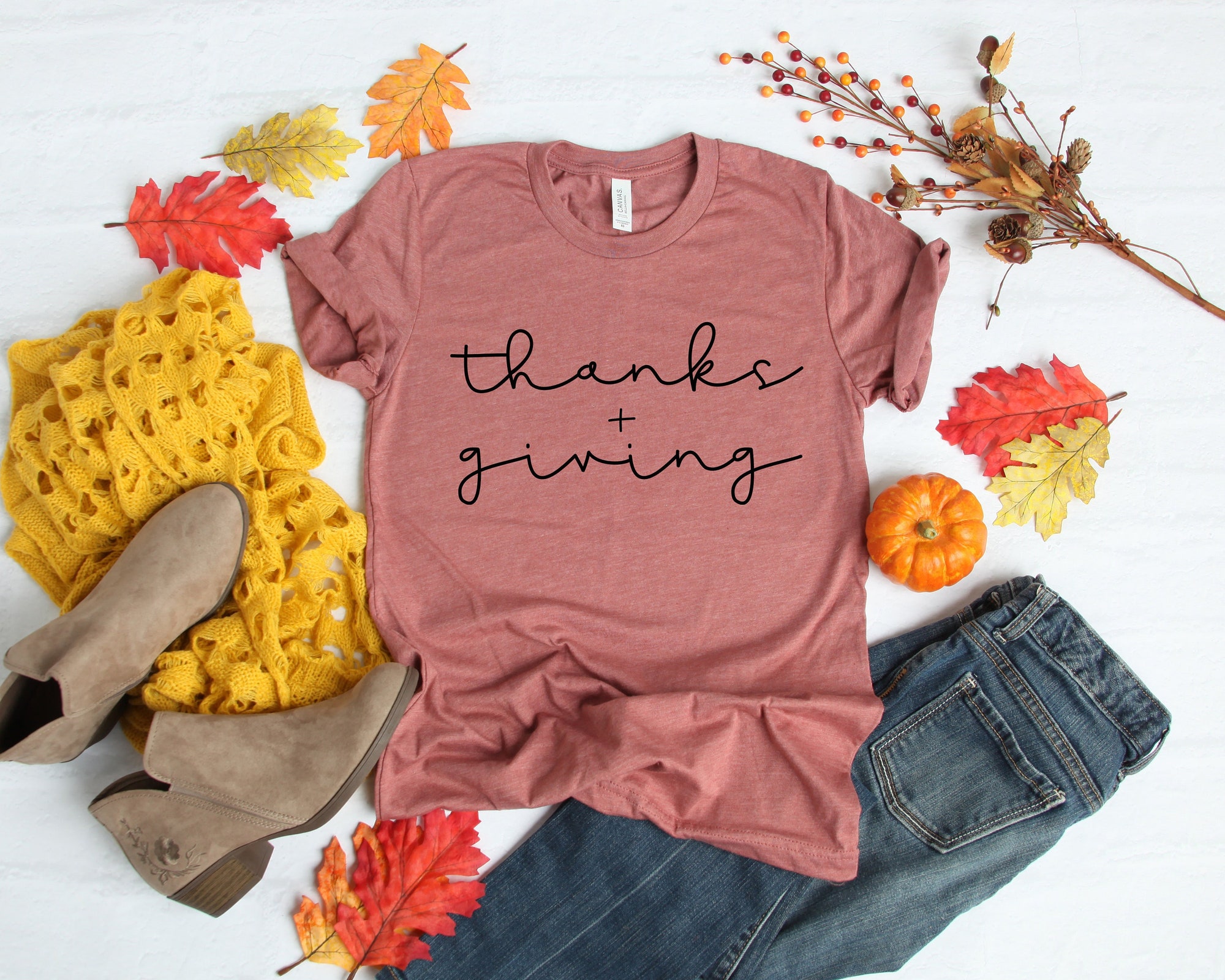 Thanks Plus Giving Shirt: Thanksgiving Tee Thankful Fall Pumpkin Blessed Family image 0