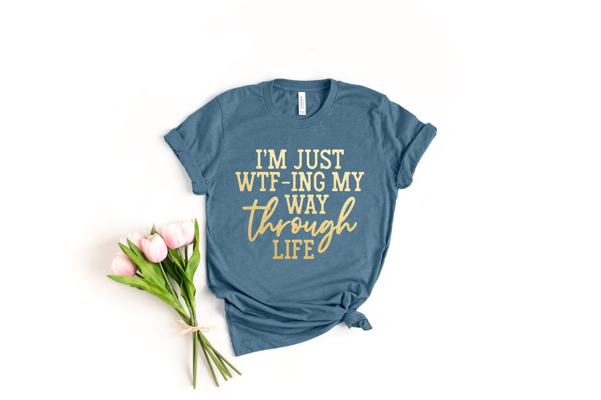 I Am Just Wtf-ing My Way Through Life Thanksgiving Shirt image 2