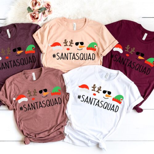 Santa Squad Shirt: Winter Snow Squad Funny Christmas Gift Tee image 0