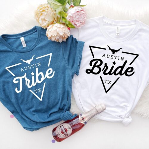 Austin Bride & Tribe Tees: Bachelorette Party Bride To Be & Wedding Shirts image 0