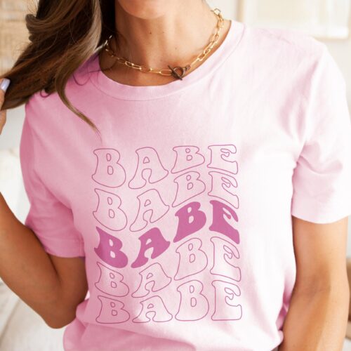 Trendy Bridesmaid Babe Shirt - Retro Bachelorette Party Tee image 0