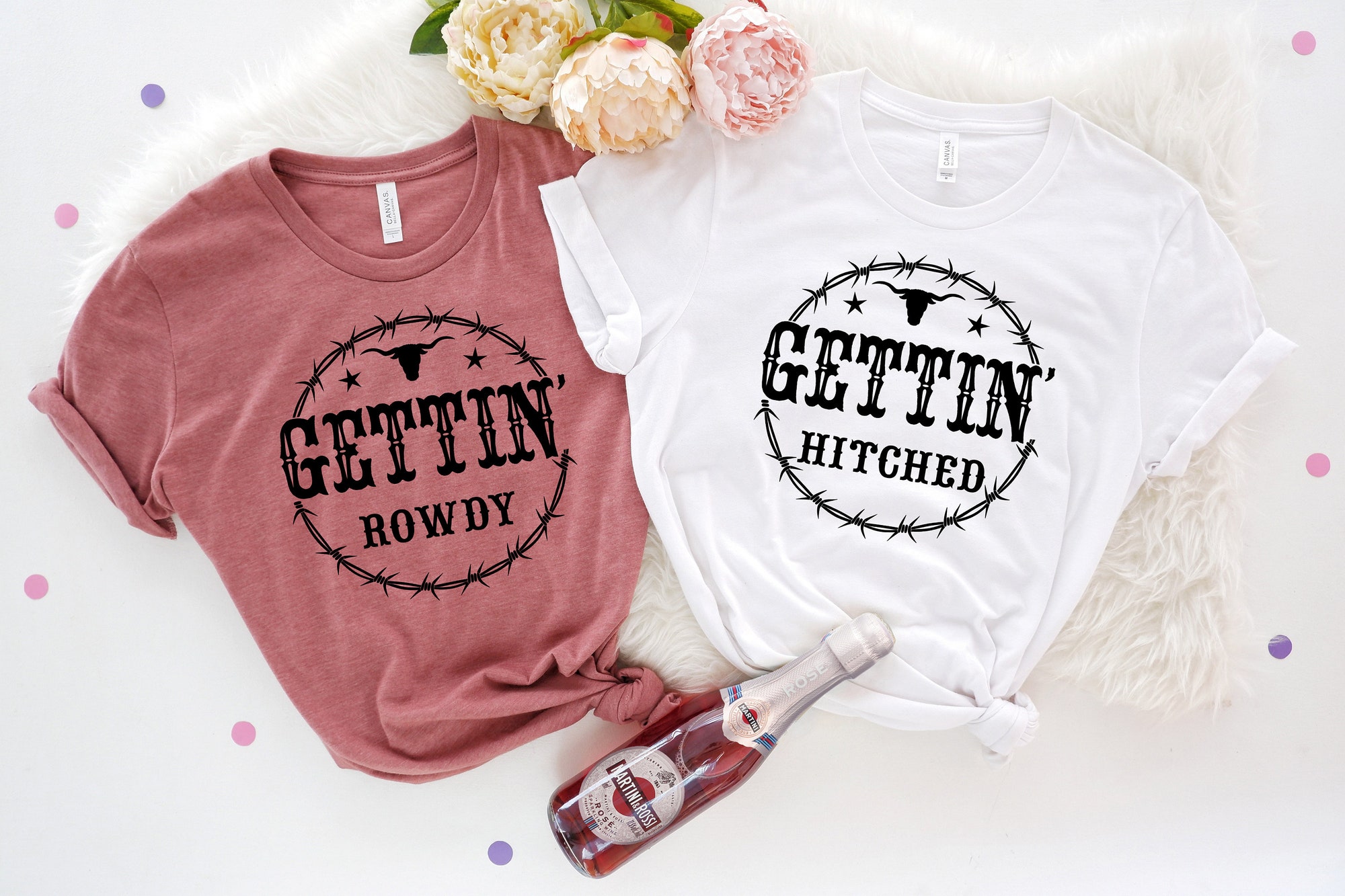 Country Bachelorette: Getting Rowdy & Team Bride Shirts Wedding Gifts image 1