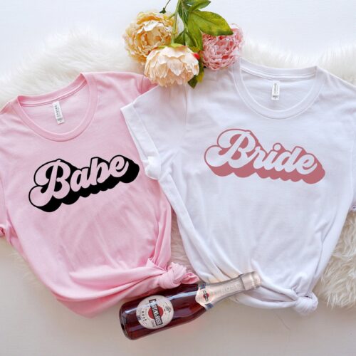 Bride Babe & Bachelorette Party Shirts - Wedding & Bridal Party Tees image 0