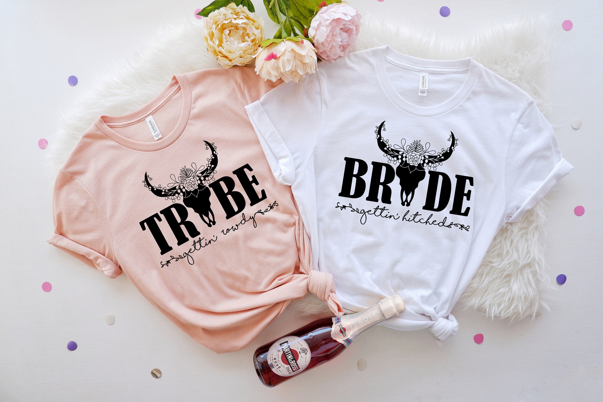 Western Bachelorette: Bride Tribe & Rowdy Hitched Shirts Gifts image 2