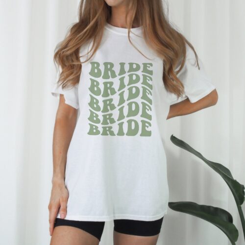 Retro Bride Shirt - Boho Themed Bachelorette Party Tee image 0