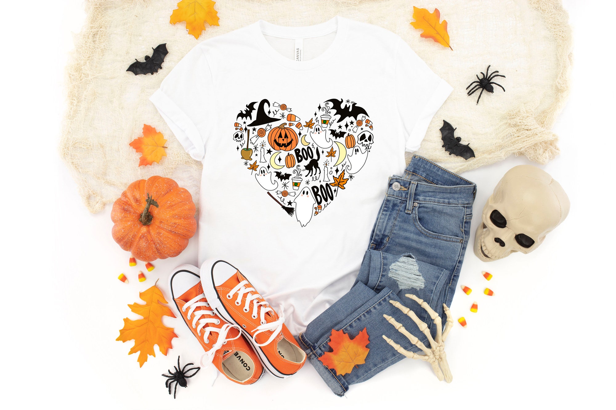 Halloween Doodles Cute Theme Shirt image 1