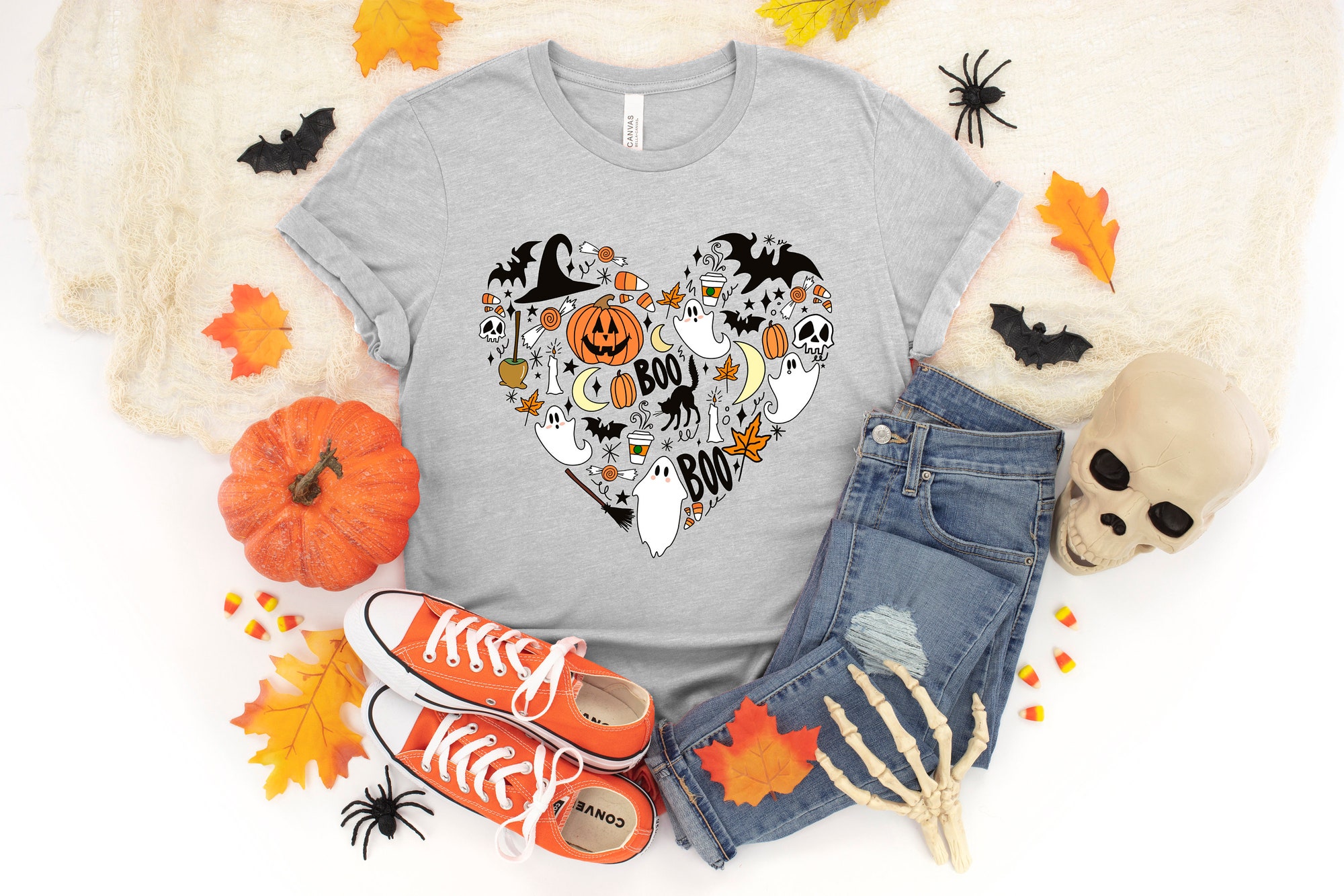 Halloween Doodles Cute Theme Shirt image 2