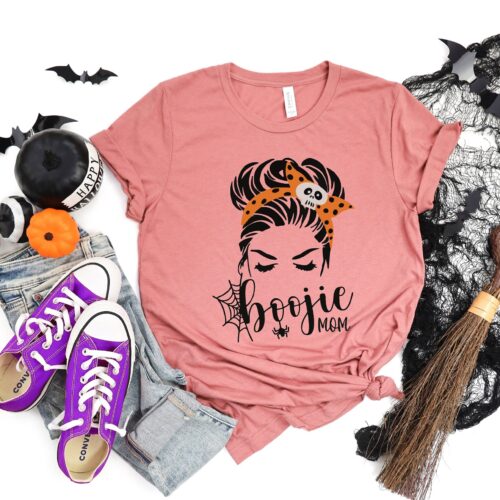 Boojie Mom Halloween Shirt: Boo Mom Spooky Gift for Cool Mom image 0