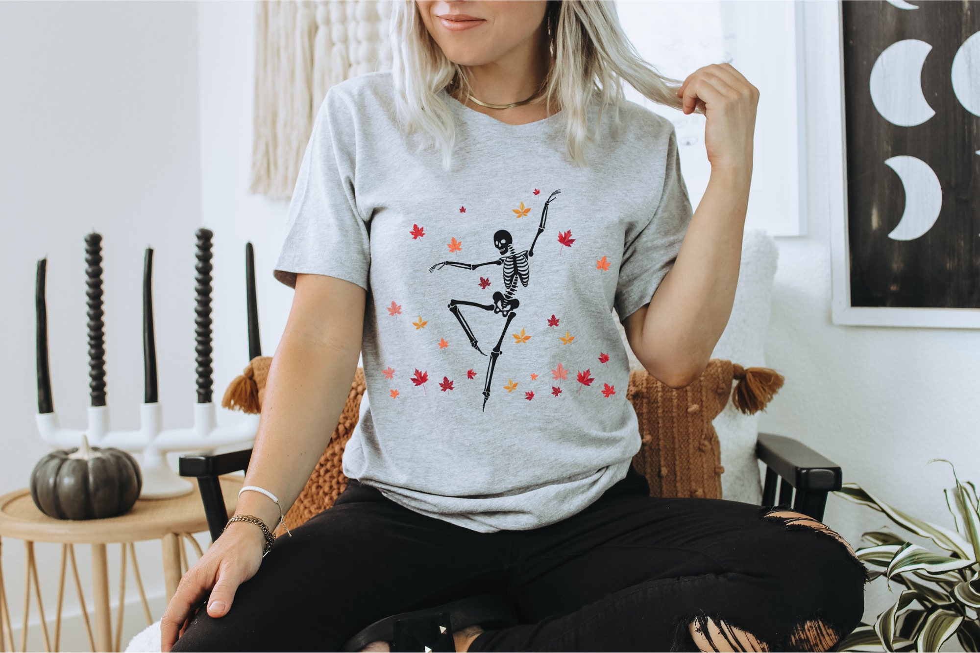 Halloween Skeleton Shirts for Women: Dancing & Funny Designs image 2