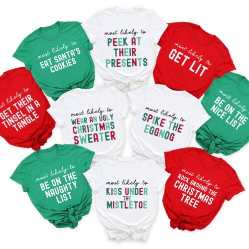 Family & Group Xmas Tees: Funny Work Party Matching Shirts image 0